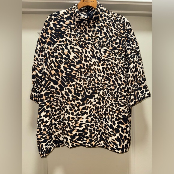 ZARA Animal Print Oversized Blouse size L - Picture 3 of 16